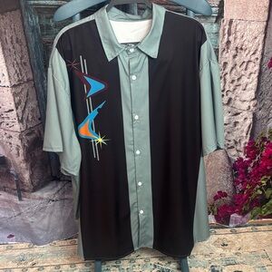 No Brand Retro Mid Century bowling button down shirt NWOT, size 3XL